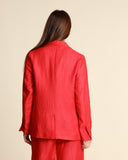 Giacca jacquard in lino