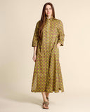 Abito chemisier in cotone con ricami