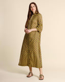 Abito chemisier in cotone con ricami