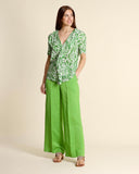 Pantaloni in lino e viscosa