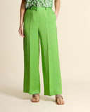 Pantaloni in lino e viscosa