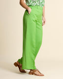 Pantaloni in lino e viscosa