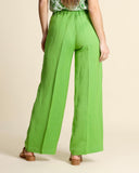 Pantaloni in lino e viscosa