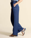 Pantaloni in lino e viscosa