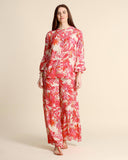 Pantaloni in georgette di viscosa