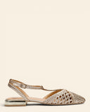 Ballerine in pelle intrecciata
