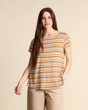 T shirt in viscosa e seta