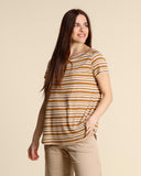 T shirt in viscosa e seta