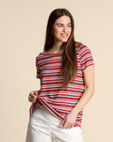 T shirt in viscosa e seta