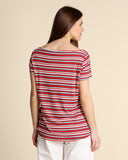 T shirt in viscosa e seta