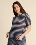Maglia in lino e viscosa