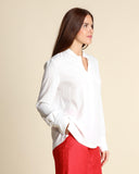 Camicia in crepe di misto seta