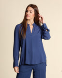 Camicia in crepe di misto seta