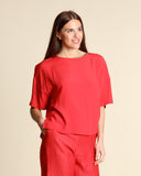 Blusa in crepe di misto seta
