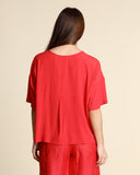 Blusa in crepe di misto seta