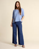 Blusa in crepe di misto seta