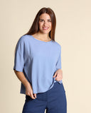 Blusa in crepe di misto seta