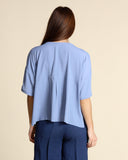 Blusa in crepe di misto seta