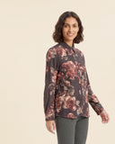Camicia in jersey a stampa floreale