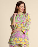 Caftano in jersey stampato