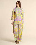 Caftano in jersey stampato