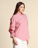 Camicia in cotone con ricami
