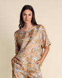 Blusa in twill di seta