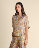 Blusa in twill di seta
