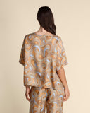 Blusa in twill di seta