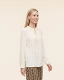 Blusa in crepe di misto seta