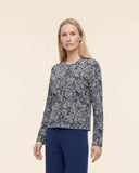 Cardigan in lana stampata