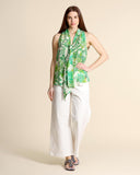 Top in georgette di viscosa