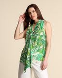 Top in georgette di viscosa