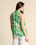 Top in georgette di viscosa