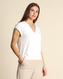 Maglia a V in viscosa