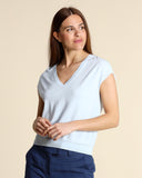 Maglia a V in viscosa