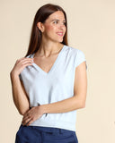 Maglia a V in viscosa