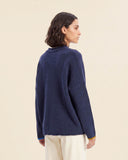 Cardigan patch con intarsio