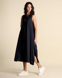 Langes Popelinekleid