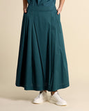 Long poplin skirt
