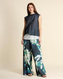 Top in cotone e seta