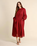 Abito lungo ricamato