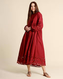 Abito lungo ricamato