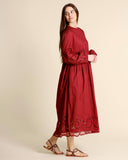 Abito lungo ricamato