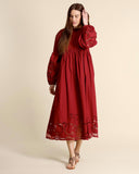 Abito lungo ricamato