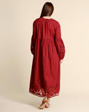 Abito lungo ricamato