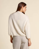 Cardigan in cashmere, seta e lana con ricamo