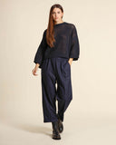 Maglia traforata in cashmere, seta e lana