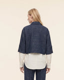 Camicia boxy in misto lana