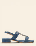Sandali gioiello in pelle scamosciata
